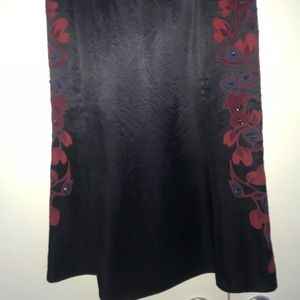 Tory Burch Silk, Embroidered Skirt